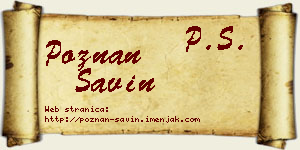 Poznan Savin vizit kartica